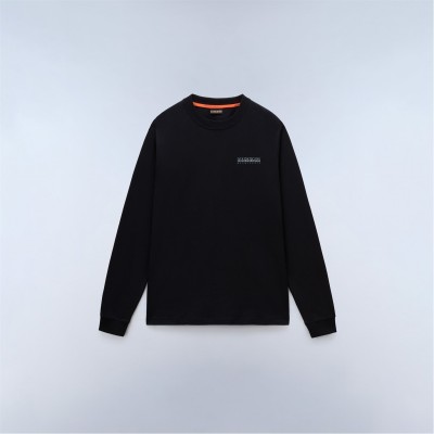 мъжка,тениска,мъжки,тениски,napapijri,napa,back,graphic,long,sleeve,t,shirt,mens,black,beauty