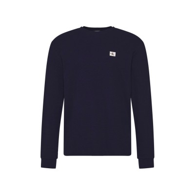 тениска,облекла,на,разпродажба,мъжки,тениски,calvin,klein,jeans,men's,ckj,waffle,long,sleeve,t,shirt,maritime,blue