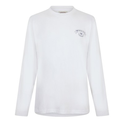 тениска,мъжки,тениски,emporio,armani,men,s,long,sleeve,t,shirt,white