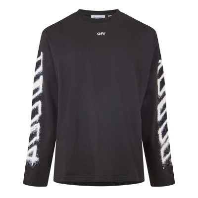 тениска,мъжки,тениски,off,white,men,s,long,sleeve,t,shirt,black