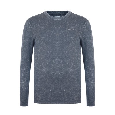 тениска,мъжки,тениски,firetrap,long,sleeve,wash,t,shirt,charcoal