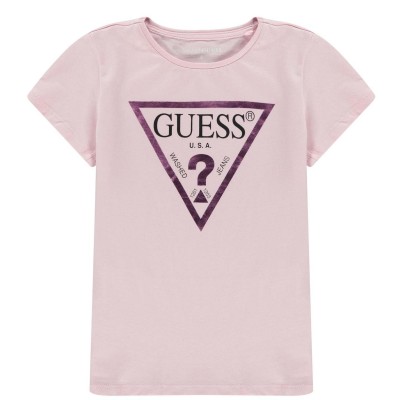 тениска,детски,облекла,guess,girl's,core,logo,t,shirt,pink,g618