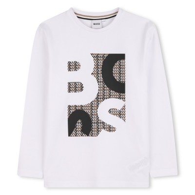 тениска,с,щампа,детски,облекла,boss,boss,print,ls,tee,jn61,white
