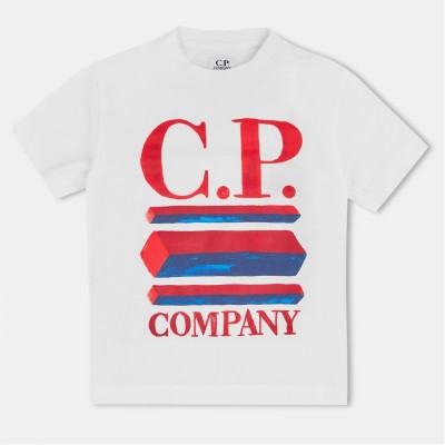 тениска,детски,3/4,панталони,cp,company,kids',regular,fit,logo,t,shirt,white,10135