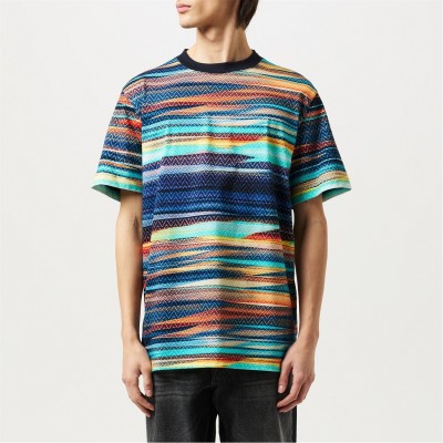 тениска,мъжки,тениски,missoni,stripe,blur,t,shirt,multi,sm9lu