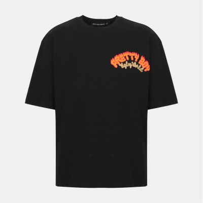 тениска,облекла,на,разпродажба,мъжки,тениски,pretty,boy,ugly,world,men's,fire,regular,fit,t,shirt,black,world