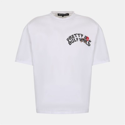 тениска,мъжки,тениски,pretty,boy,ugly,world,men's,fire,cotton,short,sleeve,crew,neck,t,shirt,white,bomb