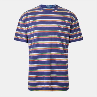 блуза,с,яка,мъжки,тениски,polo,ralph,lauren,polo,multi,strp,tee,sn52,classic,navy
