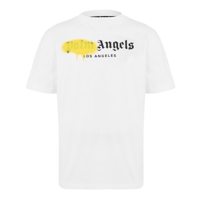 тениска,облекла,на,разпродажба,мъжки,тениски,palm,angels,palm,london,tee,sn99,white,yellow