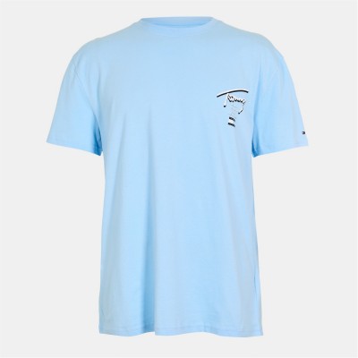 тениска,мъжки,тениски,tommy,jeans,back,flag,logo,t,shirt,sig,city,blue