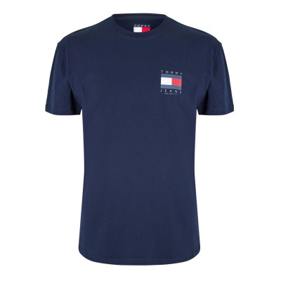 тениска,мъжки,тениски,tommy,jeans,back,flag,logo,t,shirt,flag,basic,navy