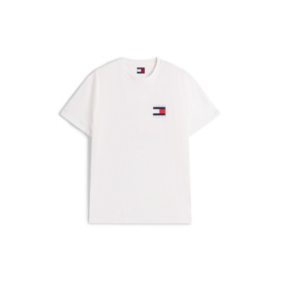 тениска,мъжки,тениски,tommy,jeans,back,flag,logo,t,shirt,flag,ecru
