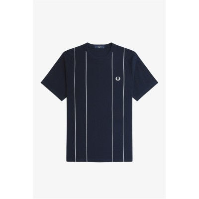 тениска,мъжки,тениски,fred,perry,men's,pinstripe,t,shirt,navy,608