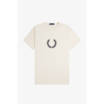 тениска,облекла,на,разпродажба,мъжки,тениски,fred,perry,men's,textured,laurel,wreath,regular,fit,t,shirt,ecru,560