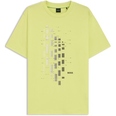 тениска,мъжки,тениски,boss,geometric,t,shirt,green