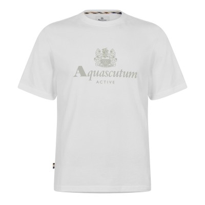 тениска,мъжки,тениски,aquascutum,men,s,t,shirt,old,white