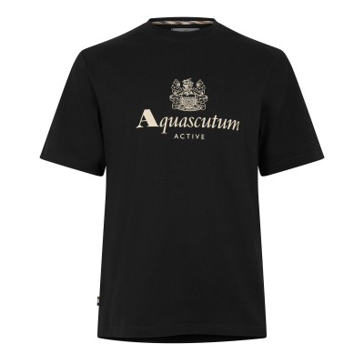 тениска,мъжки,тениски,aquascutum,men,s,t,shirt,black