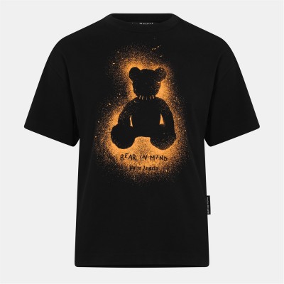 облекла,на,разпродажба,мъжки,тениски,palm,angels,palm,spray,bear,t,sn53,black