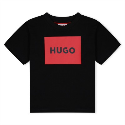 юношеска,тениска,детски,облекла,hugo,framed,logo,t,shirt,junior,black,09b