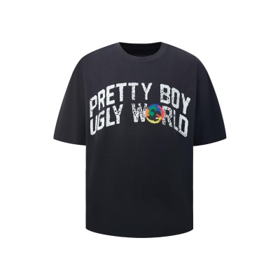 мъжка,тениска,мъжки,тениски,pretty,boy,ugly,world,the,pretty,boy,ugly,world,cotton,short,sleeve,crew,neck,t,shirt,mens,wash,black