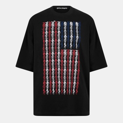 тениска,мъжки,тениски,palm,angels,men,s,flames,flag,oversized,t,shirt,black