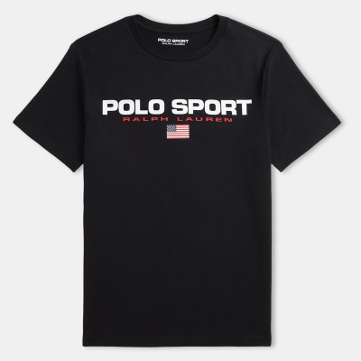 юношеска,тениска,детски,3/4,панталони,polo,sport,by,ralph,lauren,large,logo,t,shirt,junior,polo,black