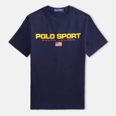 юношеска,тениска,детски,3/4,панталони,polo,sport,by,ralph,lauren,large,logo,t,shirt,junior,cruise,navy