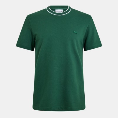 тениска,мъжки,тениски,lacoste,men,s,tipped,t,shirt,green,132