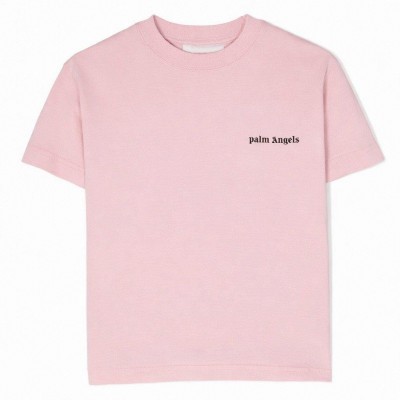детска,тениска,palm,angels,unisex,kids,logo,short,sleeve,t,shirt,rose,pink,black