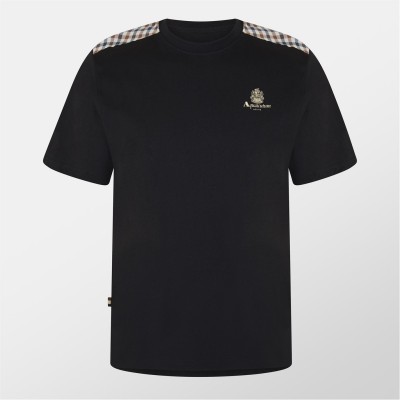 тениска,мъжки,тениски,aquascutum,men's,aquact,tape,regular,fit,t,shirt,black