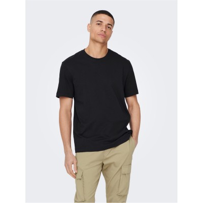 тениска,мъжки,тениски,only,and,sons,max,life,short,sleeve,t,shirt,black