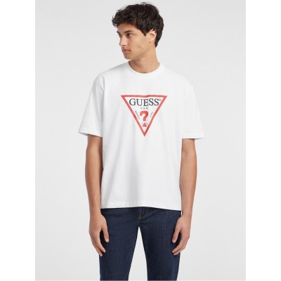 дънки,мъжки,тениски,guess,guess,jeans,iconic,tee,pure,white,g011