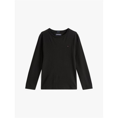 тениска,детски,3/4,панталони,tommy,hilfiger,kids',cotton,long,sleeve,regular,fit,t,shirt,black