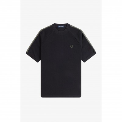 тениска,мъжки,тениски,fred,perry,men,s,side,tape,t,shirt,black,102
