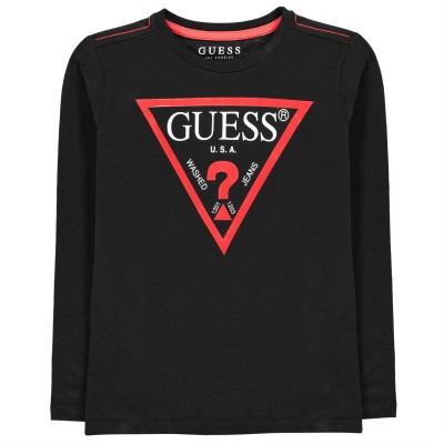 тениска,детски,облекла,guess,long,sleeve,t,shirt,blk,a996,jblk