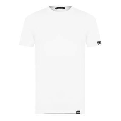 тениска,мъжки,тениски,dsquared2,logo,t,shirt,white,100