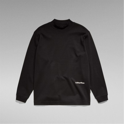 тениска,облекла,на,разпродажба,мъжки,тениски,g,star,mock,neck,loose,t,shirt,dk,black