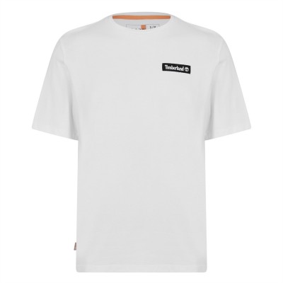 тениска,мъжки,тениски,timberland,woven,badge,t,shirt,white