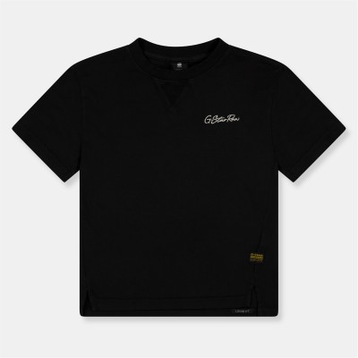 тениска,детски,3/4,панталони,g,star,kids',logo,t,shirt,black