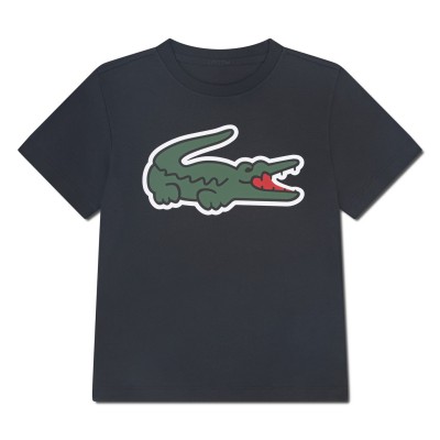тениска,детски,3/4,панталони,lacoste,lacoste,big,logo,tee,jn62,black,k96