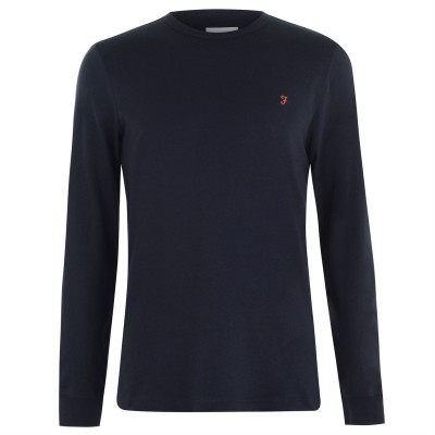 тениска,облекла,на,разпродажба,мъжки,тениски,farah,long,sleeve,dennis,t,shirt,true,navy,412