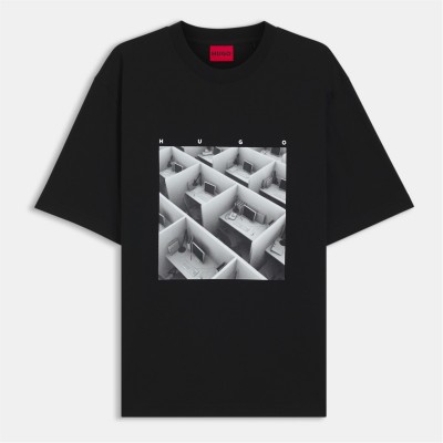 мъжки,тениски,hugo,hugo,dodger,10266462,01,black,001