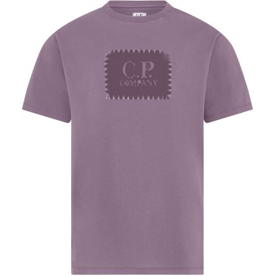 тениска,облекла,на,разпродажба,мъжки,тениски,cp,company,men's,block,logo,regular,fit,t,shirt,purple,dove,735