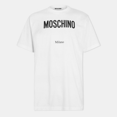тениска,мъжки,тениски,moschino,men,s,milano,t,shirt,white