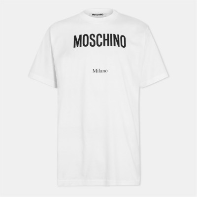 тениска,облекла,на,разпродажба,мъжки,тениски,moschino,men's,milano,regular,fit,t,shirt,white