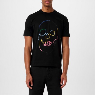 тениска,облекла,на,разпродажба,ps,paul,smith,ps,linear,tee,skull,sn42,black,79