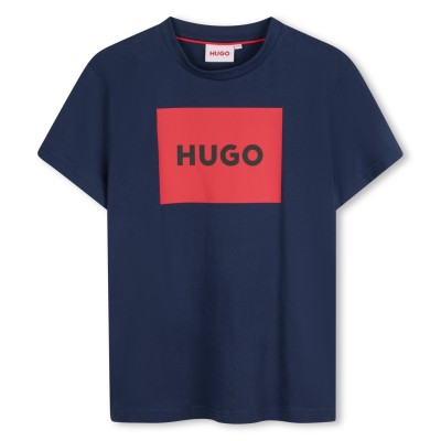 юношеска,тениска,детски,облекла,hugo,square,logo,t,shirt,juniors,navy,blue