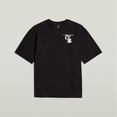 тениска,облекла,на,разпродажба,мъжки,тениски,g,star,industry,back,graphic,boxy,t,shirt,dk,black