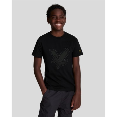 юношеска,тениска,детски,облекла,lyle,and,scott,graphic,t,shirt,juniors,black,z865