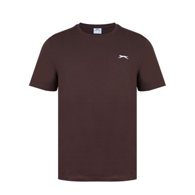 мъжка,тениска,мъжки,тениски,slazenger,plain,t,shirt,mens,chocolate,brown